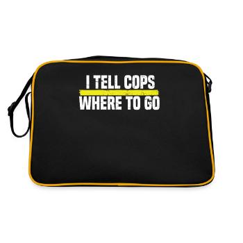 Emergency call control center operations center police - Retro Bag - black/gold - Back
