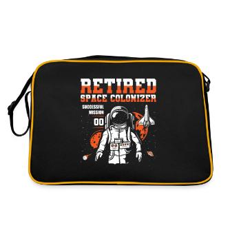 Space Space Astronaut Space Colonization - Retro Bag - black/gold - Back