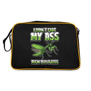 Mantis Praying Mantis Humor - Retro Bag - black/gold - Back