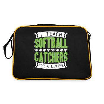 Softball Coach - Retro Bag - black/gold - Back