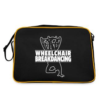Breakdance Breakdancer Breakdancing Wheelchair - Retro Bag - black/gold - Back