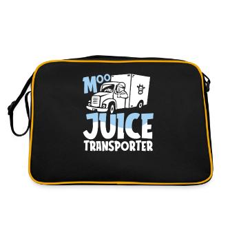Lait de vache Drôle de wagon de lait - Sac Retro - noir/or - Dos