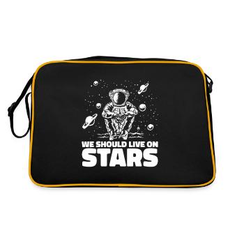 Space Space Astronaut Space Colonization - Retro Bag - black/gold - Back