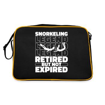 Snorkeling in retirement - Retro Bag - black/gold - Back