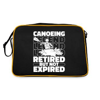 Kanu Kanute Im Ruhestand - Retro Tasche - Schwarz/Gold - Hinten