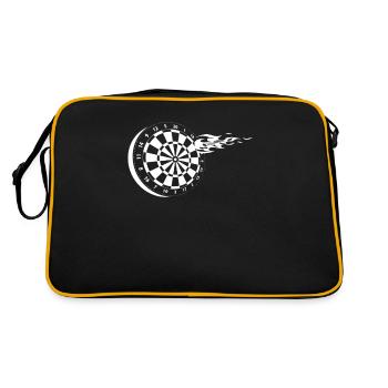 Dart darts player flame - Retro Bag - black/gold - Back