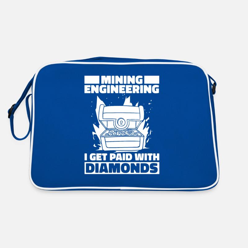 Engineer diamond mining engineer Retro Bag