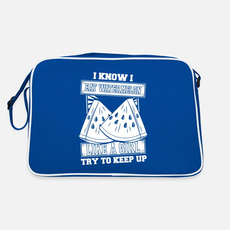Wassermelone Mädchen Retro Tasche