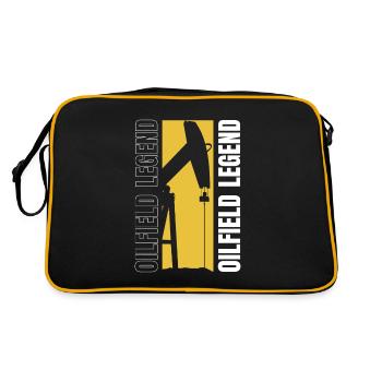 Oilfield oil rig legend - Retro Bag - black/gold - Back