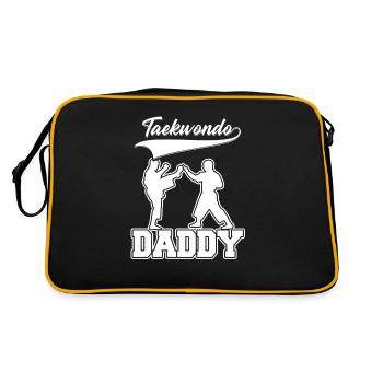 Taekwondo Vater Taekwondo Vater - Retro Tasche - Schwarz/Gold - Hinten