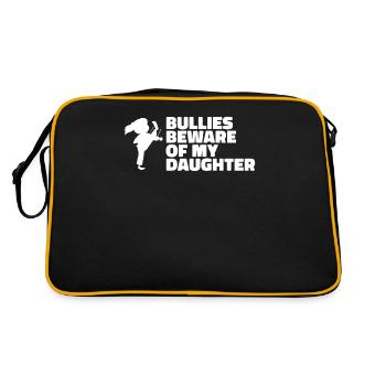 Fille de taekwondo Père de taekwondo - Sac Retro - noir/or - Dos