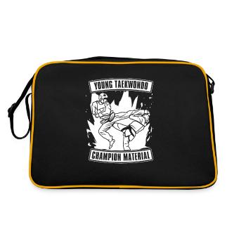 Taekwondo Vater Taekwondo Vater - Retro Tasche - Schwarz/Gold - Hinten
