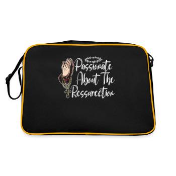 Christ Christianity Resurrection - Retro Bag - black/gold - Back
