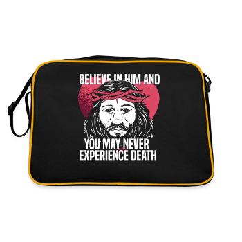 Christ Christianisme Cœur - Sac Retro - noir/or - Dos