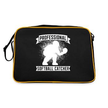 Softball Catcher - Retro Bag - black/gold - Back
