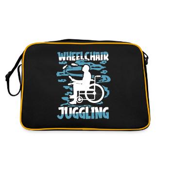 Jonglerie jongleur fauteuil roulant - Sac Retro - noir/or - Dos