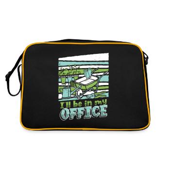Hobbygärtner Garten - Retro Tasche - Schwarz/Gold - Hinten