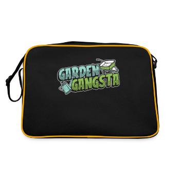 Hobbygärtner Garten - Retro Tasche - Schwarz/Gold - Hinten