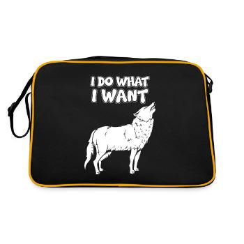 Je me fiche de Wolf - Sac Retro - noir/or - Dos