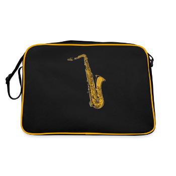 Spielmannszug Saxophon - Retro Tasche - Schwarz/Gold - Hinten