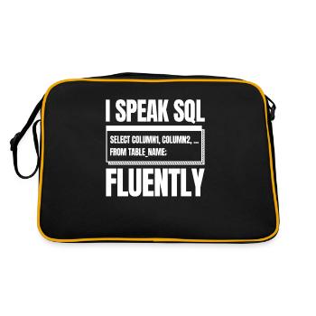 Developer Coder Programmer Sql - Retro Bag - black/gold - Back