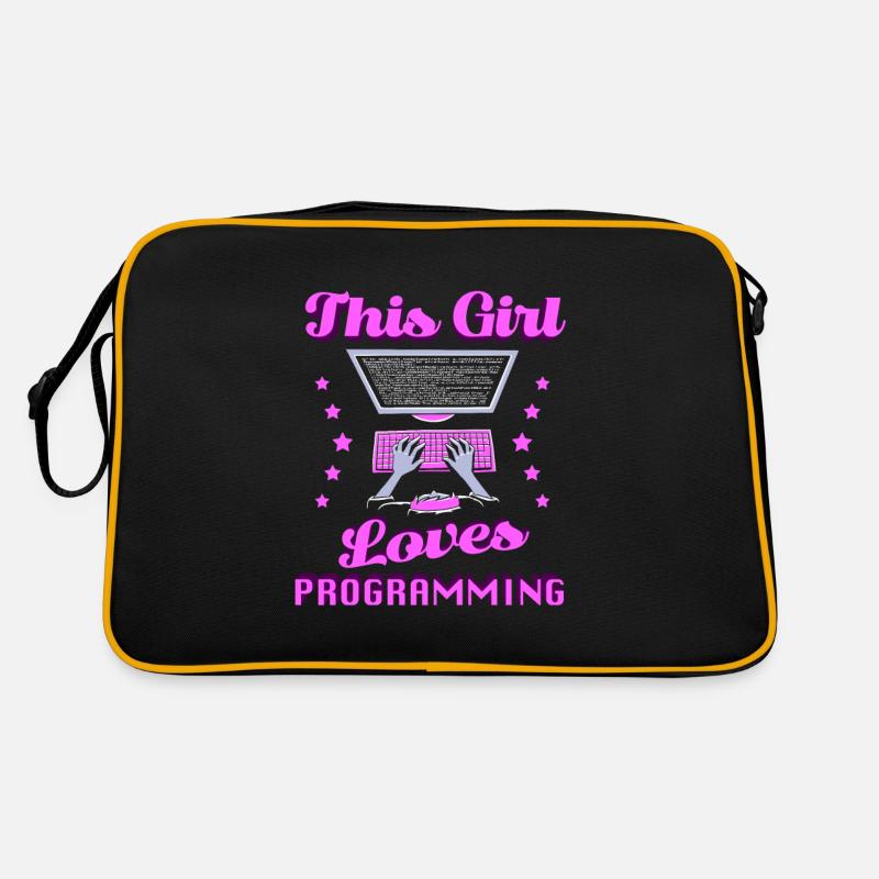 Developer Coder Programmer Girl Retro Bag