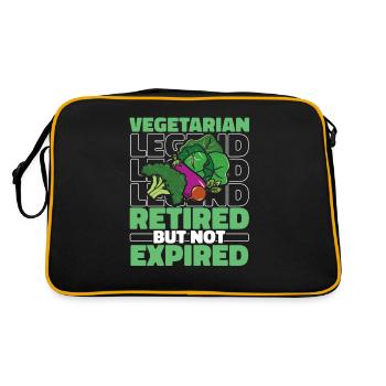 Vegetarian Retired vegetarian - Retro Bag - black/gold - Back