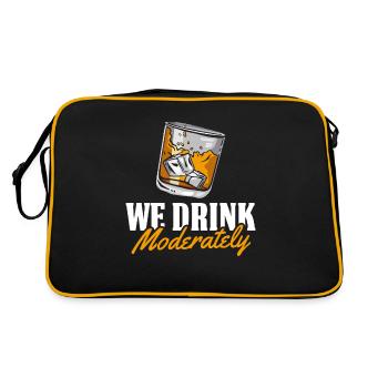 Whisky Whiskey Funny - Retro Bag - black/gold - Back