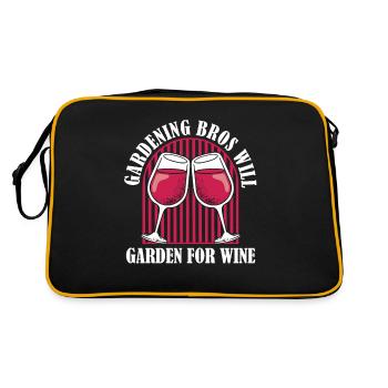 Hobby Gardener Garden Wine Gardening Brother - Retro Bag - black/gold - Back