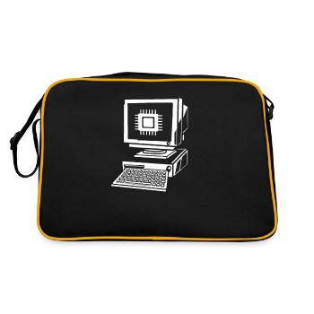Developer Coder Programmer Computer - Retro Bag - black/gold - Back