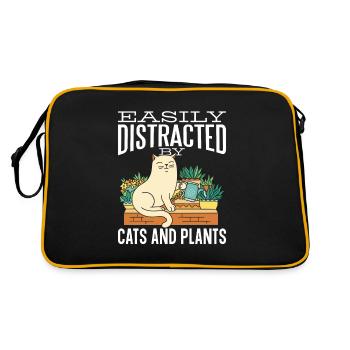 Hobby Gardener Garden Funny Garden Cat - Sac Retro - noir/or - Dos