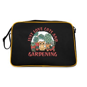 Hobby Gardener Garden Funny Garden Cat - Sac Retro - noir/or - Dos