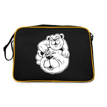 Vatertag Papa Tragen - Retro Tasche - Schwarz/Gold - Hinten