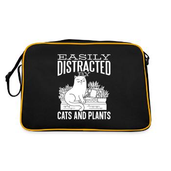 Hobby Gardener Garden Funny Garden Cat - Sac Retro - noir/or - Dos