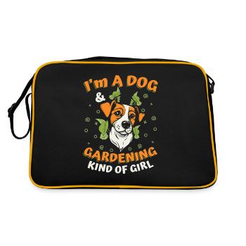 Hobby Gardener Garden Funny Garden Dog - Sac Retro - noir/or - Dos