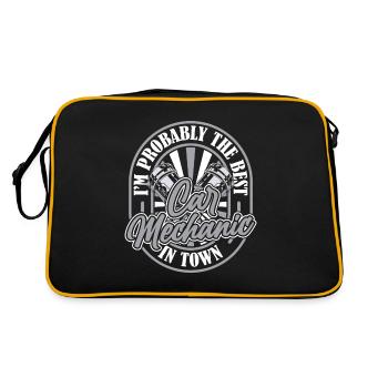 Car Mechanic - Retro Bag - black/gold - Back
