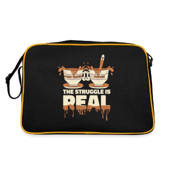 Painter Varnisher Funny The Struggle Is Real - Retro Bag - black/gold - Back