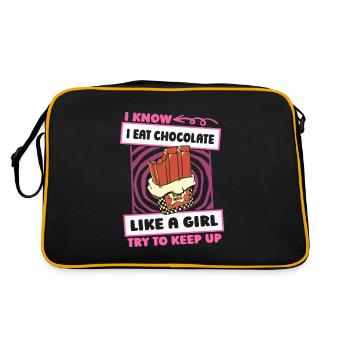 Chocolate Chocolate Funny - Retro Bag - black/gold - Back