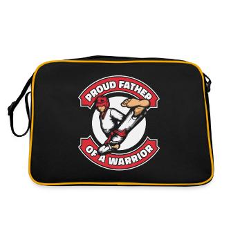 Taekwondo Vater Taekwondo Vater - Retro Tasche - Schwarz/Gold - Hinten
