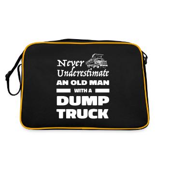 Truck Driver Trucker Dispose of Truck Driver - Retro Bag - black/gold - Back