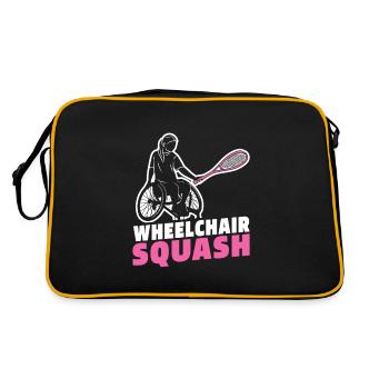 Squash Rollstuhl - Retro Tasche - Schwarz/Gold - Hinten