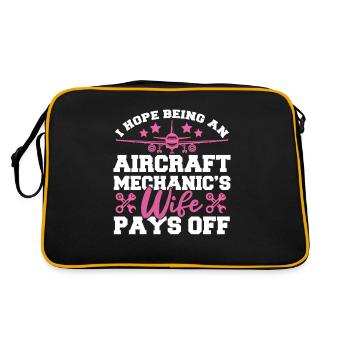 Airplane Mechanic Wife - Retro Bag - black/gold - Back