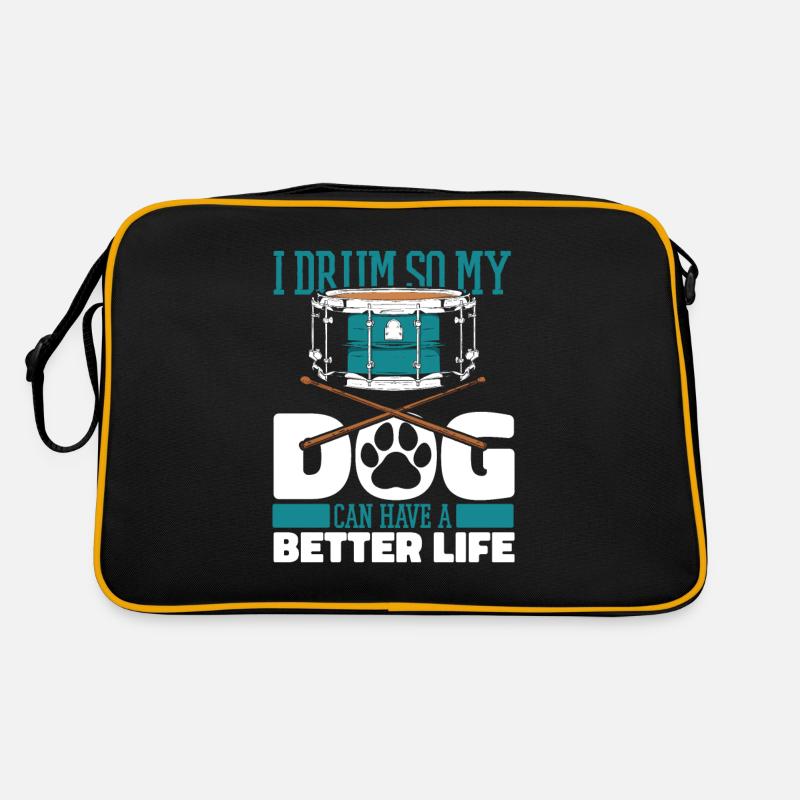 Batterie Batteur Batteur Chien Sac Retro