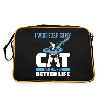 Wing Surf Wing Foil Cat - Retro Bag - black/gold - Back