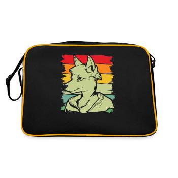 Furry Fandom Fursuits Cool - Sac Retro - noir/or - Dos