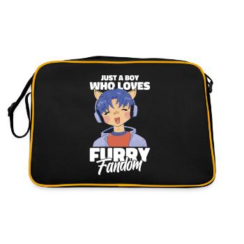 Furry Fandom Fursuits Boy - Retro Bag - black/gold - Back