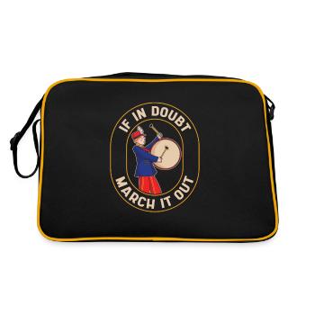 Fanfahrzug Spielmannszug Lustig - Sac Retro - noir/or - Dos