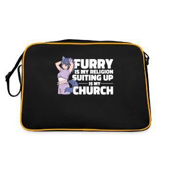 Furry Fandom Fursuits Cool - Sac Retro - noir/or - Dos