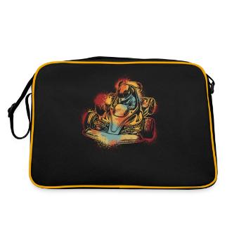 Go Kart Karting Karting Colorful - Retro Bag - black/gold - Back