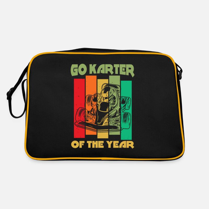 Go Kart Karting Karting Driver Cool Sac Retro